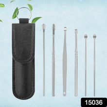 6 - in - 1 Ear Wax Cleaner - Resuable Ear Cleaning Tools Leather Pouch - justgrabit.in | Just Grab It