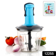 6 Blades Manual Hand - Press Vegetable Chopper (1100 ML / Mix Color) - justgrabit.in | Just Grab It