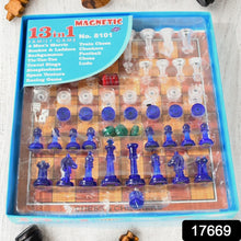 13 in 1 Family Board Game Chess, Snakes & Ladders, Ludo, Tic - Tac - Toe, Checkers, Travel Bingo, Football, Space Venture, Steeplechase Set for Kids - Justgrabit Inc.