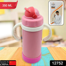 Stainless Steel Water Bottle With Handle & Straw Leak Proof, Rust Proof, Hot & Cold Drinks, Gym Sipper BPA Free Food Grade Quality, Steel fridge Bottle For office / Gym / School (350 Ml) - Justgrabit Inc.