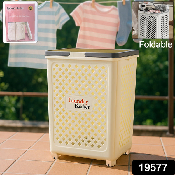 Multipurpose Foldable Laundry Basket with Wheels - justgrabit.in | Just Grab It