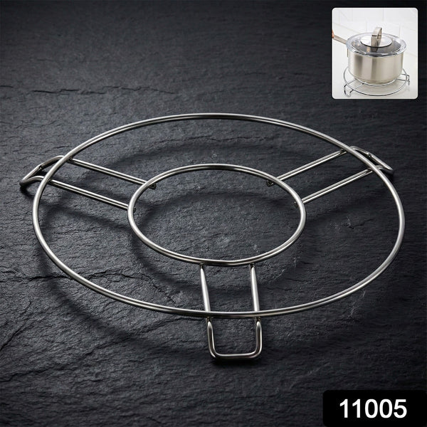 Stainless Steel Round Table Ring Hot Pot Stand (1 Pc) - justgrabit.in | Just Grab It