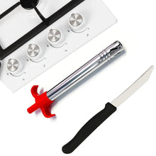 Stainless Steel Electronic Gas Lighter and Knife (2 in 1) - Justgrabit Inc.
