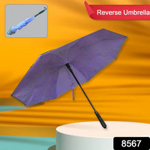 Travel Umbrella Windproof Umbrella Compact Folding Reverse Umbrella Unique Folding Umbrella (1 pc) - Justgrabit Inc.