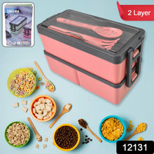 Plastic 2 Layer Leak Proof 3 Compartment Lunch Box for Office (1 Pc) - justgrabit.in | Just Grab It