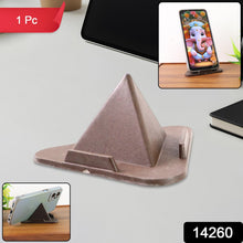 Pyramid Brown Mobile Stand with 3 Different Inclined Angles - justgrabit.in | Just Grab It