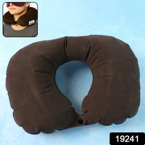 Inflatable U - Shaped Travel Neck Pillow (1 Pc) - justgrabit.in | Just Grab It