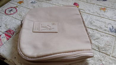 Travel Wash Bag Multi - Functional Waterproof Cosmetic Storage Bag Handheld Foldable Hook Cosmetic Bag with Zipper Closure Handbag Portable Classification Bags (1Pc) - Justgrabit Inc.