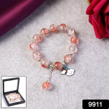 Elegant Crystal Beaded Charm Bracelet - justgrabit.in | Just Grab It