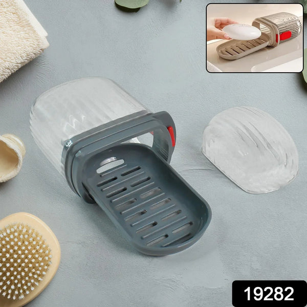 Multipurpose Soap Box Holder with Transparent Dust - Proof Lid ,Sabudani (1 Pc) - Justgrabit Inc.