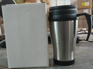 Stainless Steel Vacuum Glass Insulated Glass Coffee Cups, Tumbler (With Lid & Handle / 1 pc) - Justgrabit Inc.