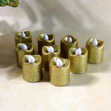 Christmas Premium Glitter LED Tealight Candles (9 Pc Set) - justgrabit.in | Just Grab It