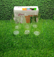 Plastic Drinking Glass Juice Glass Water Glass Set of 6 Transparent Glass - Justgrabit Inc.