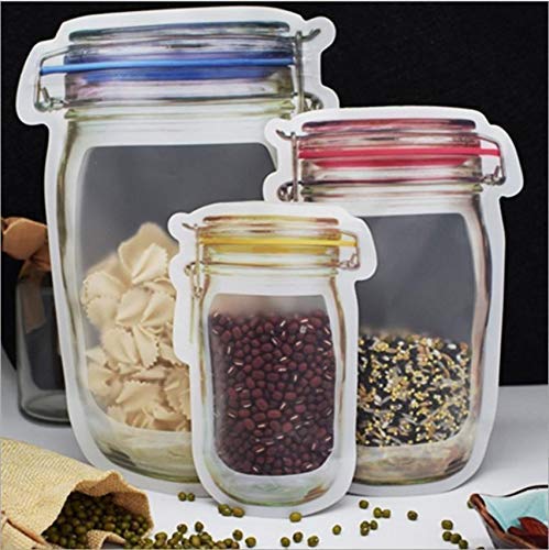 Plastics Transparent Jar Shaped Stand - up Pouch With Zipper - justgrabit.in | Just Grab It
