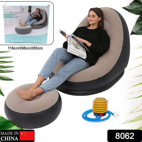 Portable Indoor/Outdoor Air Sofa, couch & Pump - justgrabit.in | Just Grab It