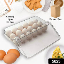 Plastic 18 Cavity Egg Storage Box Or Egg Trays For Refrigerator With Lid & Handles High Quality, Rectangular Egg Tray Box For 18 Egg (1 Pc) - Justgrabit Inc.