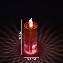 Big Simple Candles for Home Decoration, Crystal Candle Lights, Diwali (Multicolor) - justgrabit.in | Just Grab It