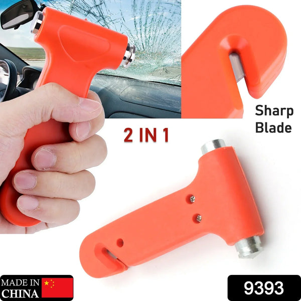 Car Safety Hammer - Emergency Rescue Tool with Window Breaker & Seatbelt Cutter - justgrabit.in | Just Grab It