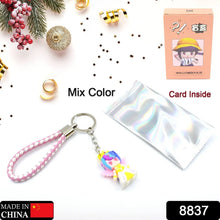 Cute Keychain With Card Gift - Keychain Accessories Key Chain Backpack Charms Car Keys Keychain for Kids Girls, Unicorn Toy and Charm Key - Chain for Bag / Door Key - Ring / car Key - Ring / Party Favor (Mix Color & Design 1 Pc ) - Justgrabit Inc.