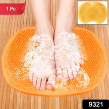 Yellow Silicone Bath Massage Cushion – Suction Cup Exfoliating Foot Scrubber & Mat - Justgrabit Inc.