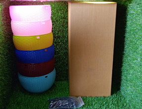 Plastic Hanging Flower Pot and Flower Pot with Chain (6 Pc) - Justgrabit Inc.