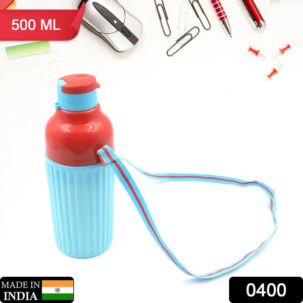 Plastic Sports Insulated Water Bottle with Dori Easy to Carry High Quality Water Bottle, BPA - Free & Leak - Proof! for Kids' School, For Fridge, Office, Sports, School, Gym, Yoga (1 Pc / 500ML) - Justgrabit Inc.
