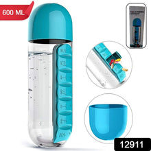 Multi - Use Pill & Water Bottle for Travel (600 Ml, Mix Color) - Justgrabit Inc.