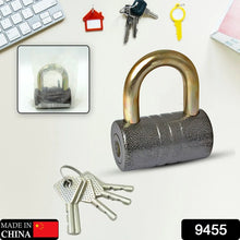 Heavy - Duty Iron Padlock – 82mm Black Spray Lock with Brass Core & 5 Keys, Waterproof & Anti - Theft - Justgrabit Inc.