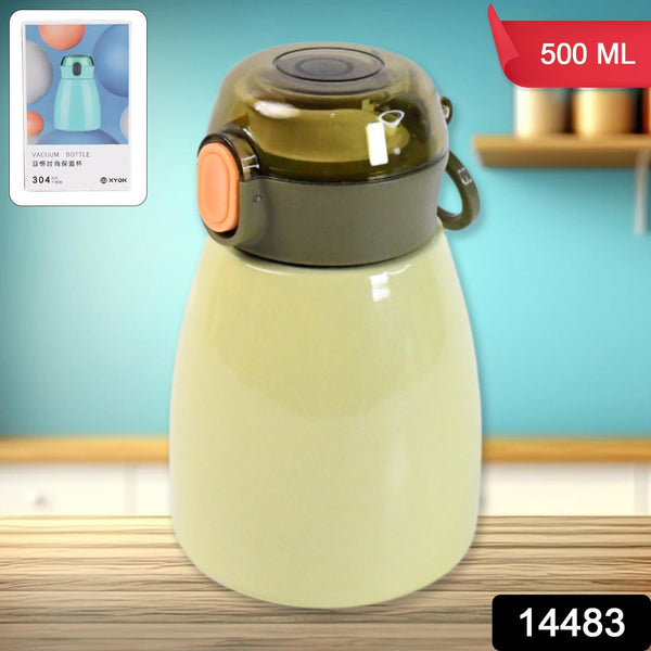 Vacuum Insulation Flask Bottle with Straw for Sports Adult Children (Approx 480ml) - justgrabit.in | Just Grab It