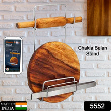 Chakla Belan Chimta Stand Rolling Pin Board Tong Holder Silver Stainless Steel Multi - Purpose Rack for Kitchen (1 Pc ) - Justgrabit Inc.