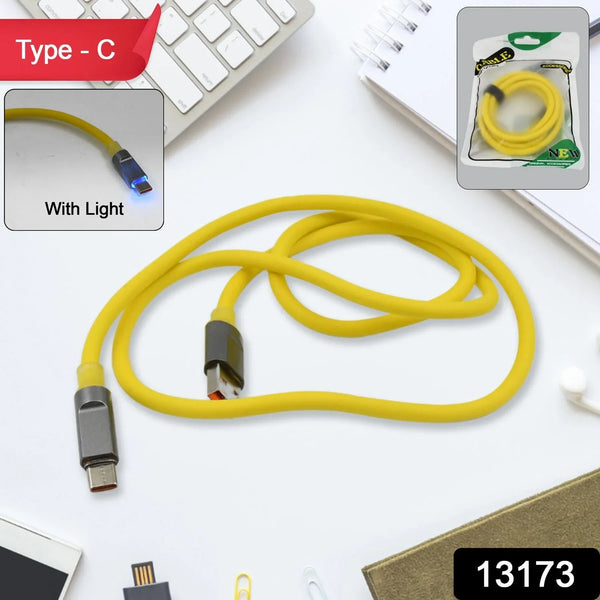 Type C data cable Fast Charging With Light (1 Mtr. / 1 Pc) - Justgrabit Inc.