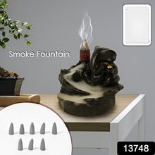 Smoke Fountain Ganesha Idol Decoration Items 8 Pc Backflow Incense Cones (1 pc) - justgrabit.in | Just Grab It