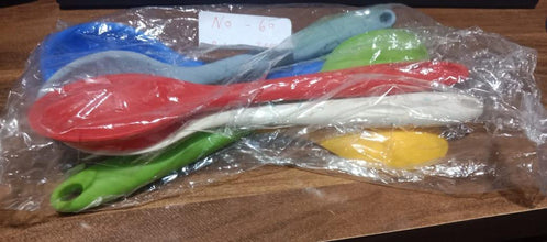 Multipurpose Silicone Spoon, Silicone Basting Spoon Non - Stick Kitchen Utensils Household Heat - Resistant Non Stick Spoons Kitchen Cookware Items For Cooking and Baking (6 Pcs Set) - Justgrabit Inc.