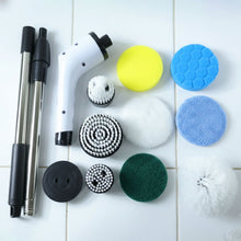 9 - in - 1 Electric Cleaning Brush with Long Extendable Handle (1 Set) - justgrabit.in | Just Grab It