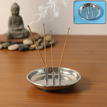 Stainless Steel Lotus Agarbatti Stand with Triple Stick Holder (1 Pc) - justgrabit.in | Just Grab It