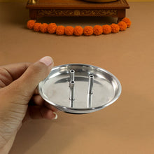 Stainless Steel Lotus Agarbatti Stand with Triple Stick Holder (1 Pc) - justgrabit.in | Just Grab It