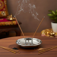 Stainless Steel Lotus Agarbatti Stand with Triple Stick Holder (1 Pc) - justgrabit.in | Just Grab It