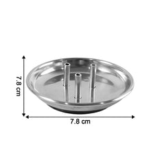 Stainless Steel Lotus Agarbatti Stand with Triple Stick Holder (1 Pc) - justgrabit.in | Just Grab It