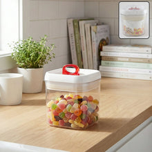Airtight Storage Container with Red Lid (1 Pc) - justgrabit.in | Just Grab It