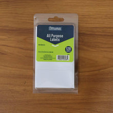 Premium All Purpose Adhesive White Labels (128 Labels) - justgrabit.in | Just Grab It