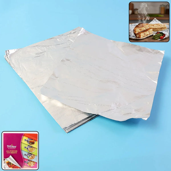 Aluminium Foil Cut Sheets 220×250 mm – 50 Sheets - Justgrabit Inc.
