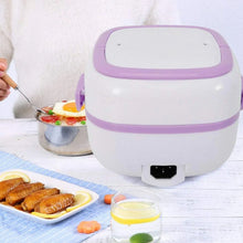 Electric Lunch Box Portable Food Warmer Food Heating Lunch Box Removable Food - Grade Stainless Steel Compartments, 220V 200W, for Car, Truck, office  - Justgrabit Inc.