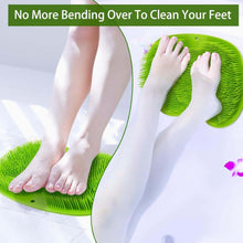 Green Silicone Bath Massage Cushion – Suction Cup Exfoliating Foot Scrubber & Mat - justgrabit.in | Just Grab It