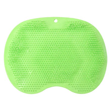 Green Silicone Bath Massage Cushion – Suction Cup Exfoliating Foot Scrubber & Mat - justgrabit.in | Just Grab It