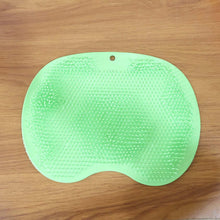 Green Silicone Bath Massage Cushion – Suction Cup Exfoliating Foot Scrubber & Mat - justgrabit.in | Just Grab It