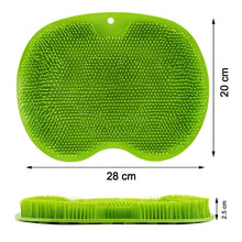Green Silicone Bath Massage Cushion – Suction Cup Exfoliating Foot Scrubber & Mat - justgrabit.in | Just Grab It