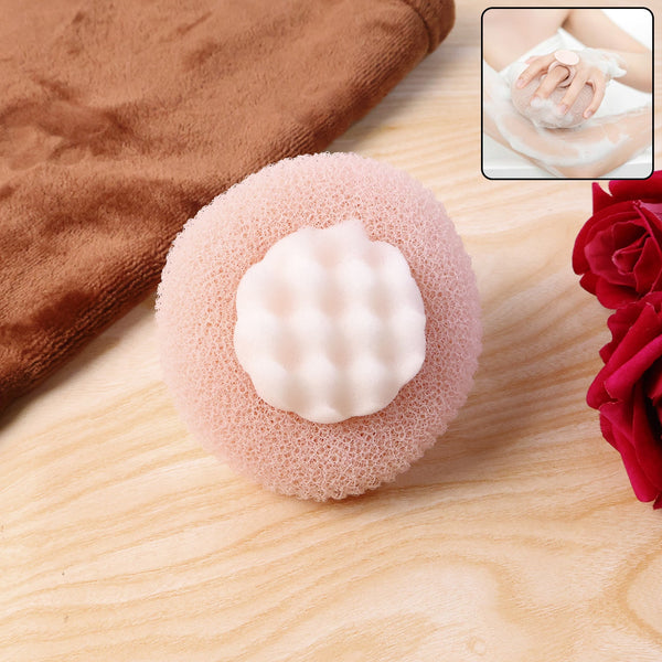 Premium Soft Exfoliating Round Bath Scrubber (1 Pc) - justgrabit.in | Just Grab It