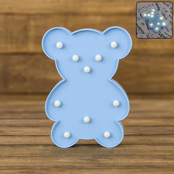 Teddy Bear Shape LED Decorative Night Light (1 Pc) - justgrabit.in | Just Grab It
