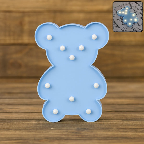 Teddy Bear Shape LED Decorative Night Light (1 Pc) - justgrabit.in | Just Grab It