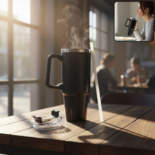 890 ML Large Capacity Insulated Travel Mug / Tumbler Black color (1 Pc) - justgrabit.in | Just Grab It